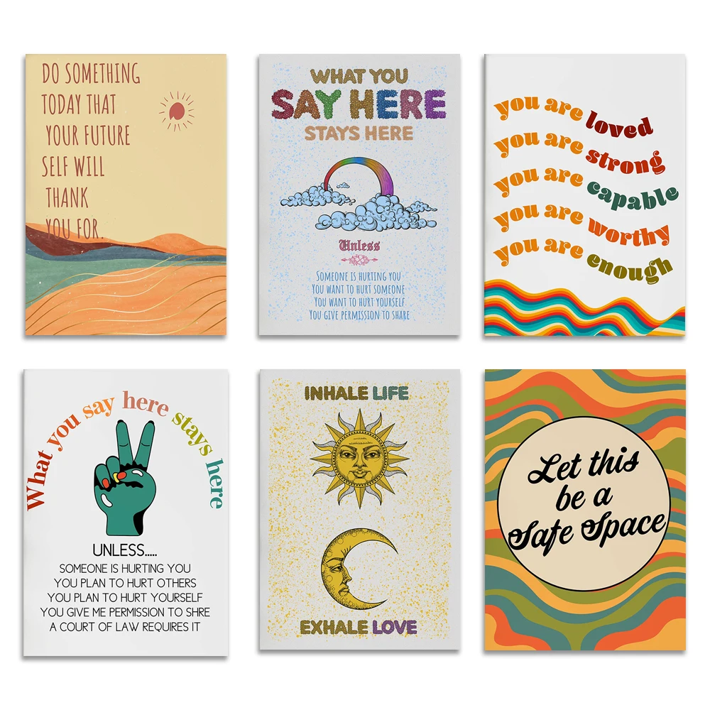 Health Wellness Office - Self Care Mental Health Therapy Posters