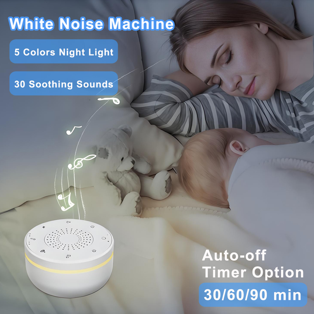 White Noise Machine Sleep - Baby White Noise Machine USB Rechargeable