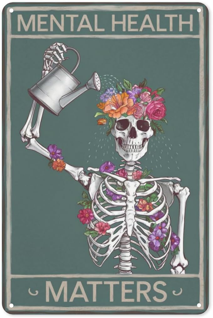 Health Wellness Office - Gothic Wellness Tin Sign 8X12IN Edgy