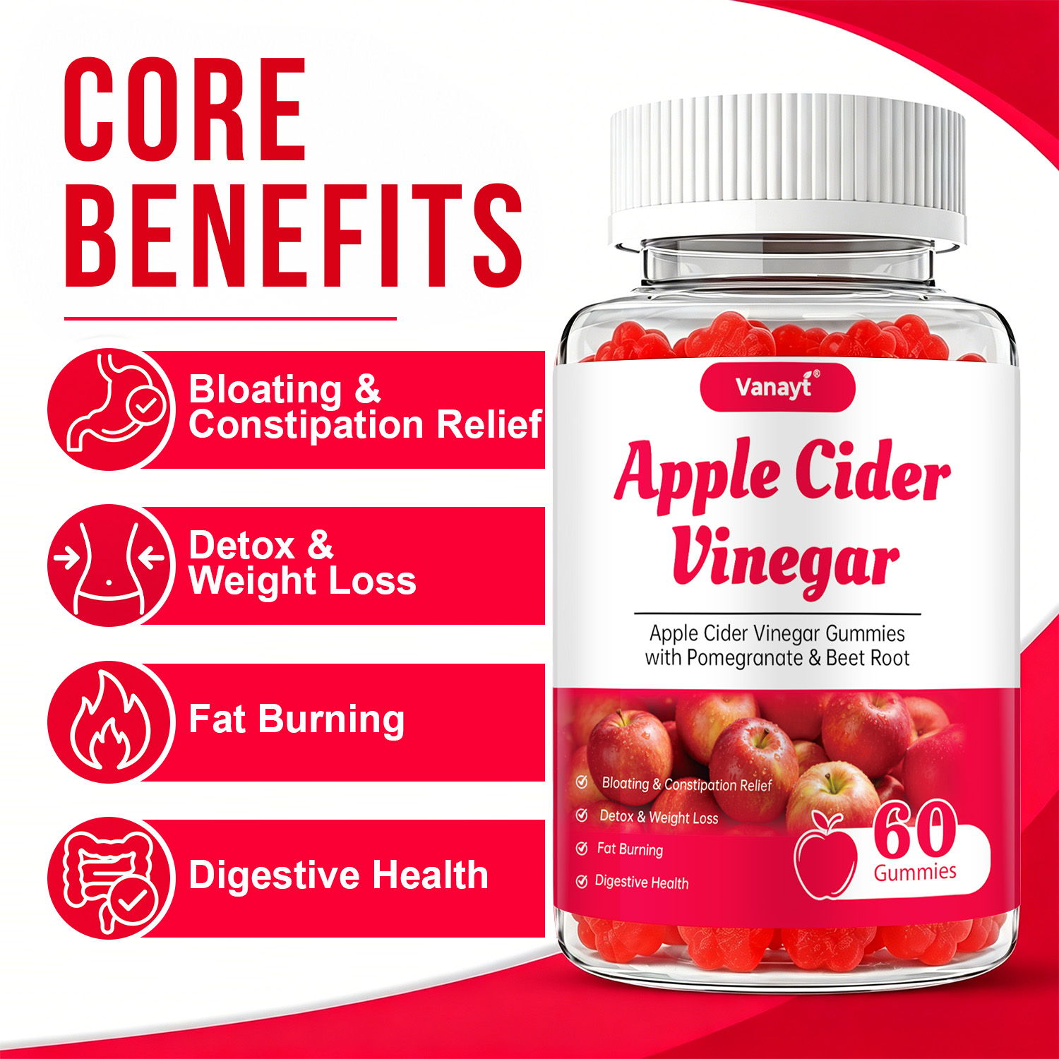 Apple Cider Vinegar Gummies wi - Health Wellness Usa recension och pris
