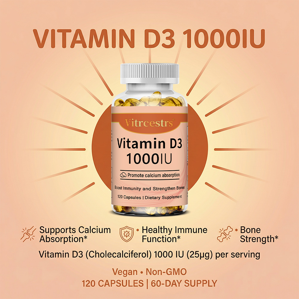 Vitamin D3 1000 IU Capsules, S - Health Wellness Usa recension och pris
