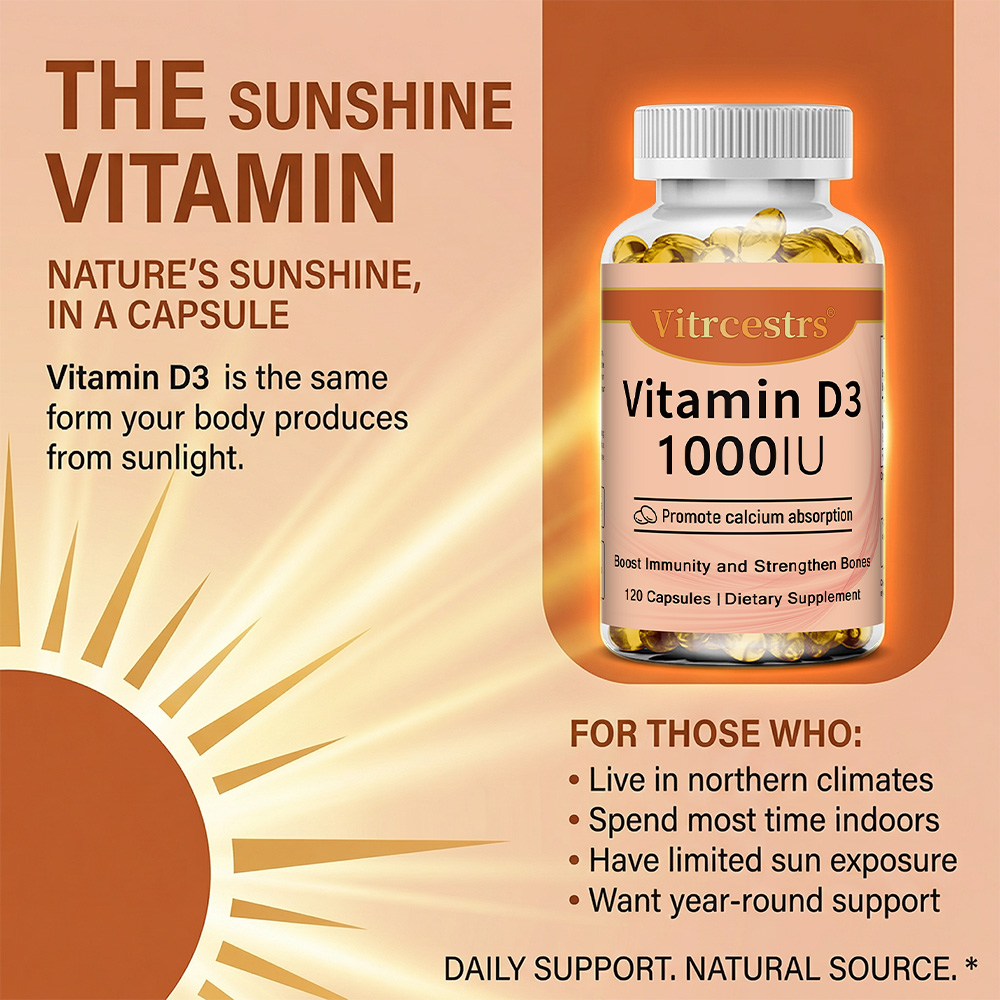 Vitamin D3 1000 IU Capsules, S - Health Wellness Usa recension och pris