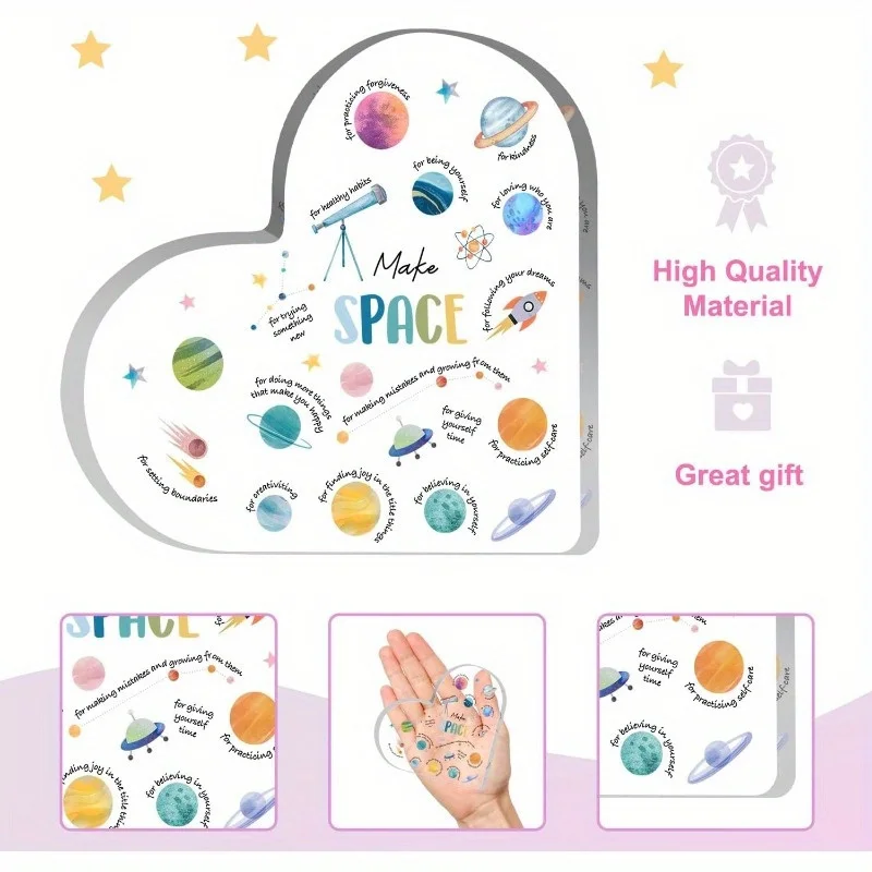 Acrylic Heart Mental Health De - Health Wellness Office recension och pris