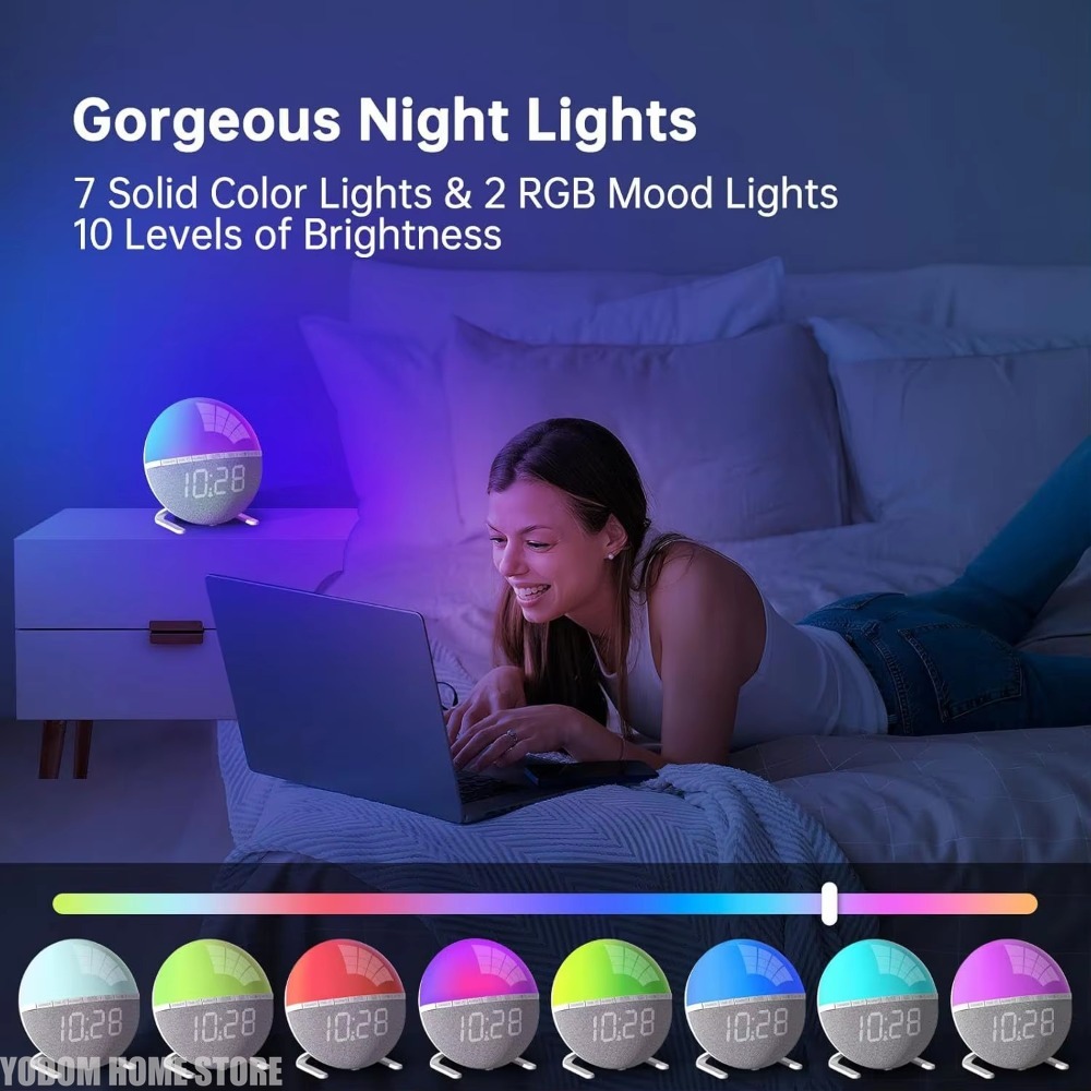 Sunrise Alarm Clock Wake Up Li - White Noise Machine Sleep recension och pris