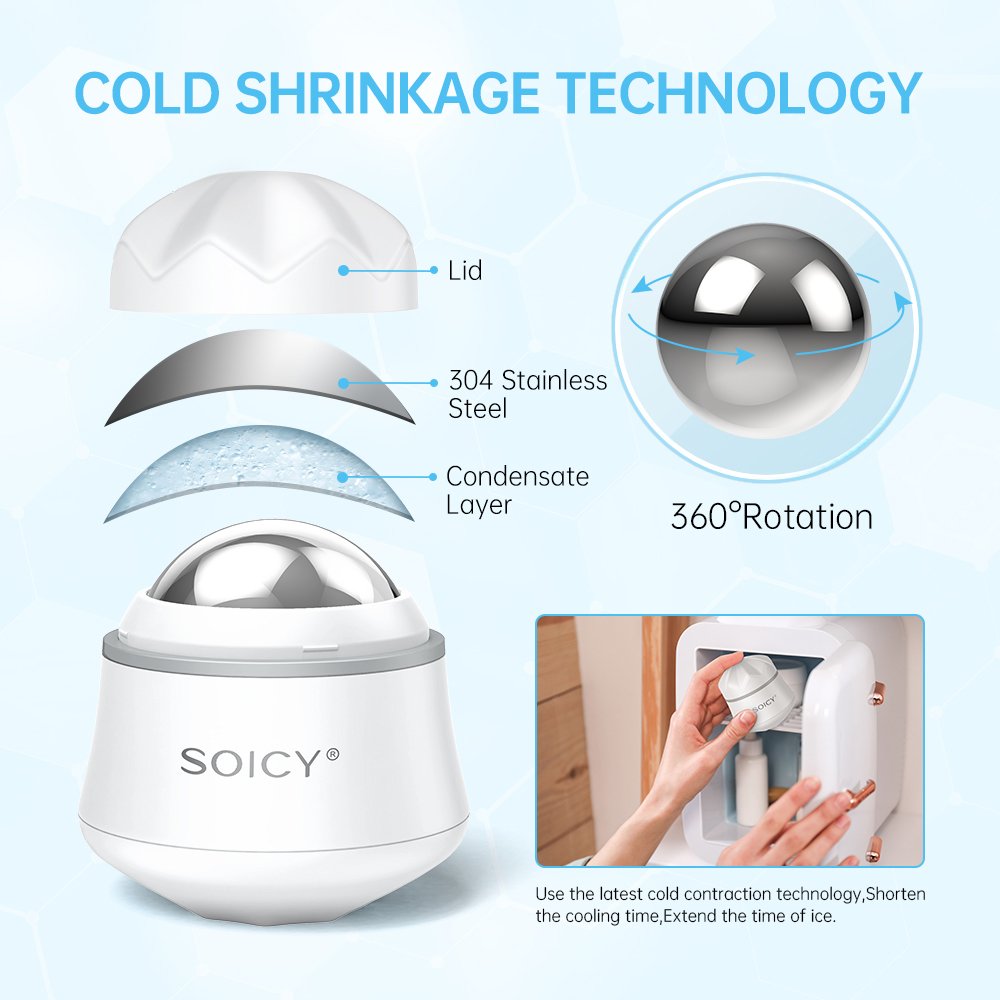 Rotation Stainless Steel Ice R - Ice Roller Face Cold recension och pris