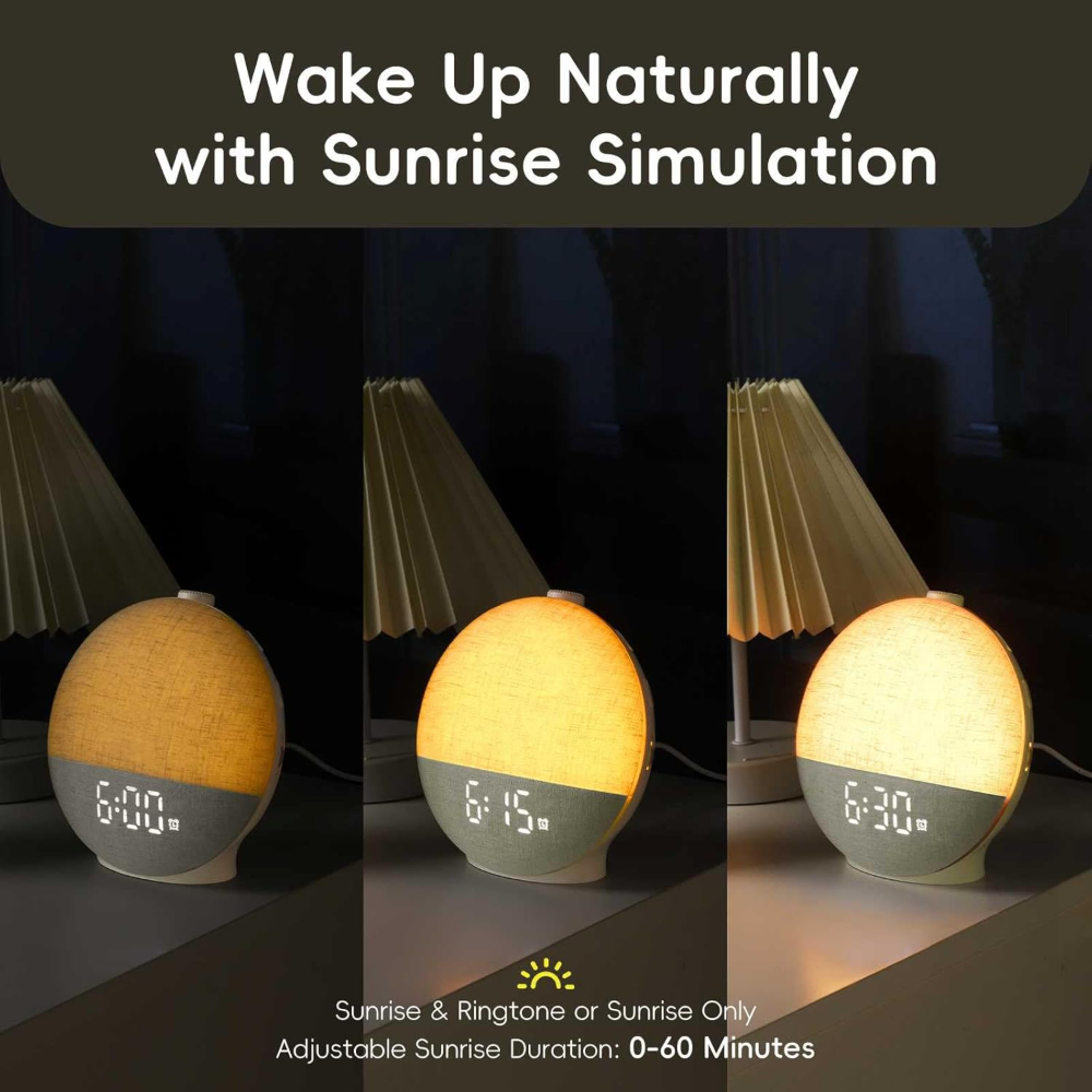 Wake Up Light Sunrise Alarm Cl - White Noise Machine Sleep recension och pris