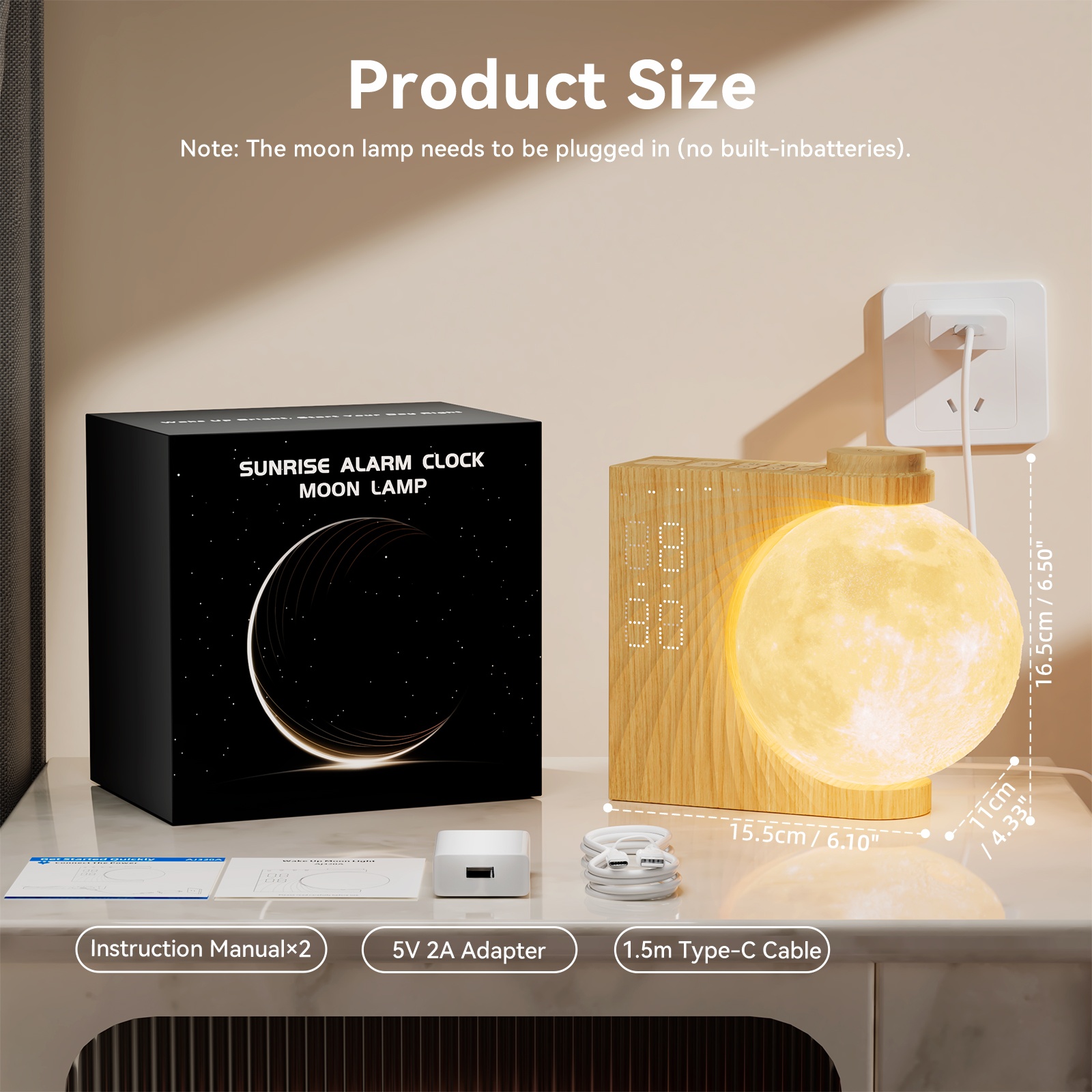 Moon Lamp Night Light Sunrise  - White Noise Machine Sleep recension och pris
