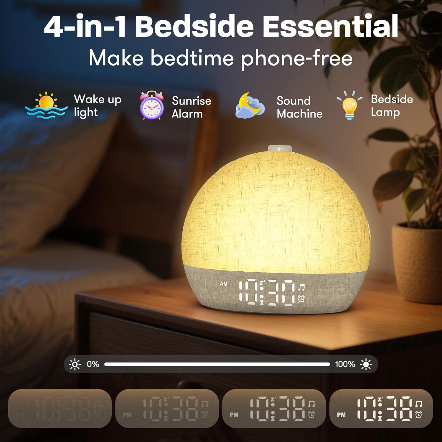 Wake Up Light Sunrise Alarm Cl - White Noise Machine Sleep recension och pris